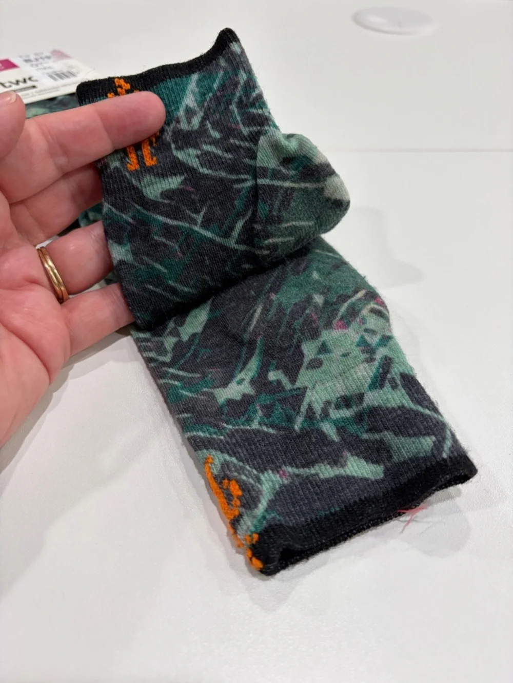 SmartWool Men's Medium Targeted Cushion Green Slopes Print Ski Socks NWT Black